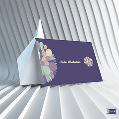 Image showing Business card. Colorful fireworks. 