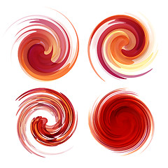 Image showing Colorful abstract icon set. Dynamic flow illustration. 