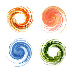 Image showing Colorful abstract icon set. Dynamic flow illustration. 