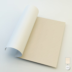 Image showing Seamless lined paper. 3d vector illustration. 