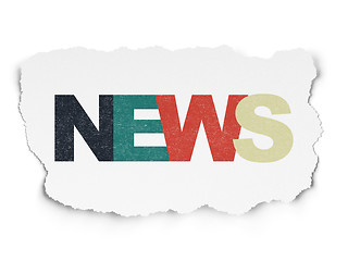 Image showing News concept: News on Torn Paper background