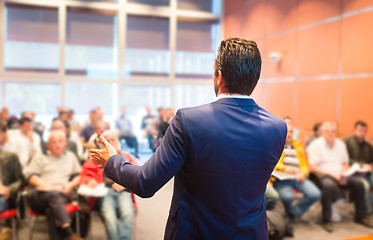 Image showing Speaker at Business Conference and Presentation.