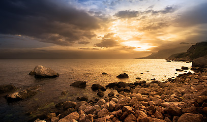 Image showing Rocks by the sea