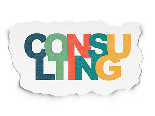 Image showing Business concept: Consulting on Torn Paper background
