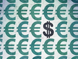 Image showing Currency concept: dollar icon on Digital Paper background