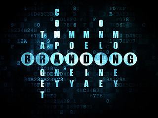 Image showing Advertising concept: word Branding in solving Crossword Puzzle
