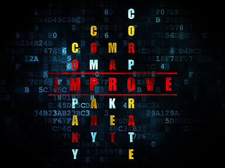 Image showing Business concept: word Improve in solving Crossword Puzzle