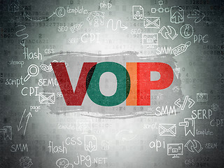 Image showing Web development concept: VOIP on Digital Paper background