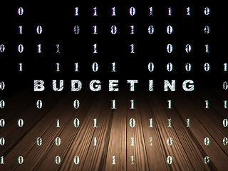 Image showing Business concept: Budgeting in grunge dark room