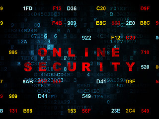 Image showing Protection concept: Online Security on Digital background