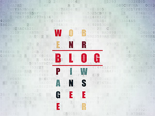 Image showing Web design concept: word Blog in solving Crossword Puzzle