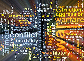 Image showing War wordcloud concept illustration glowing