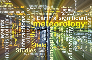 Image showing Meteorology wordcloud concept illustration glowing