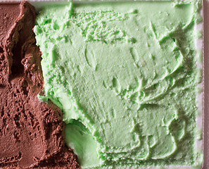 Image showing Chocolate and mint icecream