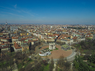 Image showing Milan aerial view