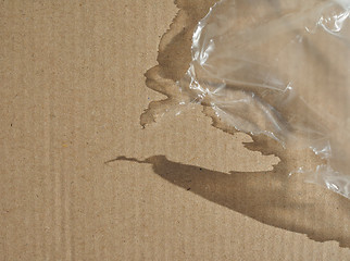 Image showing Brown corrugated cardboard background