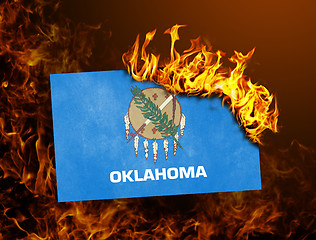 Image showing Flag burning - Oklahoma