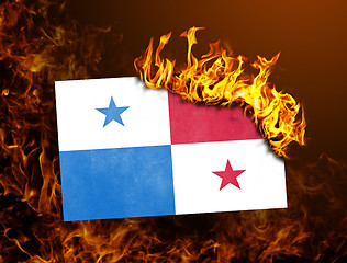 Image showing Flag burning - Panama