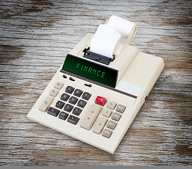 Image showing Old calculator - finance