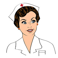 Image showing Beautiful friendly and confident nurse smiling 