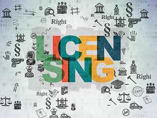 Image showing Law concept: Licensing on Digital Paper background