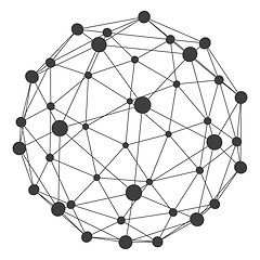 Image showing 3D Molecule structure background. Graphic design. 