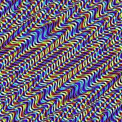 Image showing Wavy volume background. Pattern with optical illusion. 