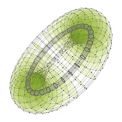 Image showing Abstract connection points and lines. Graphic design. 