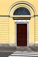 Image showing  italy  lombardy     in  the milano old   church  door zebra cro