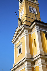 Image showing in cislago    italy   the   wall  and church  bell sunny day 