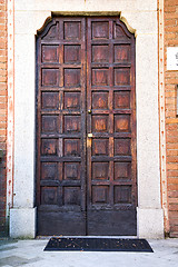 Image showing  italy  lombardy     in  the milano old   church  door     pavem