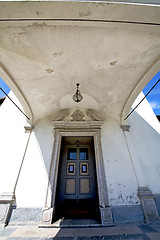 Image showing europe  italy  lombardy        the milano    church  door  brick