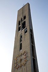 Image showing in cislago old abstract    italy   the l  and   bell sunny day 