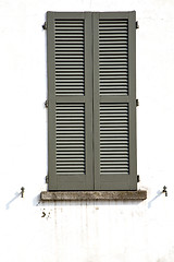 Image showing shutter europe  italy  lombardy      in  the milano old   window