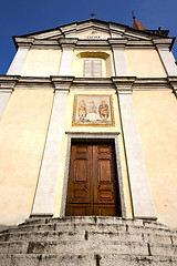 Image showing  lombardy    in  the cadrezzate   old      closed brick tower si