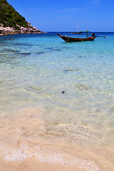 Image showing asia in the  kho tao  isle white  beach        thailand  and sou