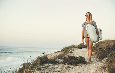 Image showing Surfer Girl