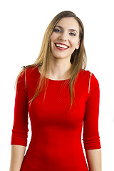 Image showing Woman in red