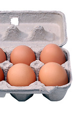 Image showing Eggs In A Box