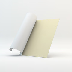 Image showing Blank page template for design layout. 3d vector illustration. 