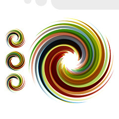 Image showing Colorful abstract icon set. Dynamic flow illustration. 