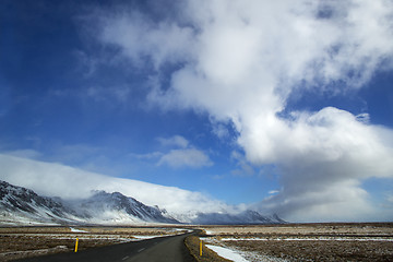 Image showing Impressive volcanic landscape at the ringroad in Iceland