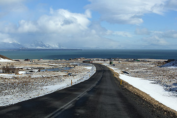 Image showing Impressive volcanic landscape at the ringroad in Iceland