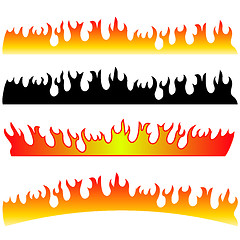 Image showing Silhouettes of Fire