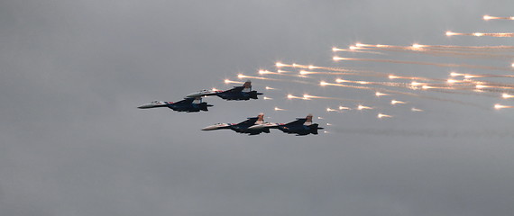 Image showing MiG-29 fighter fires a missile