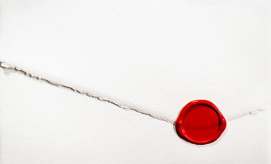 Image showing White letter with red sealing wax