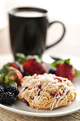 Image showing Orange Cranberry Scone