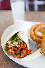 Image showing Chicken Pita Wrap Sandwich