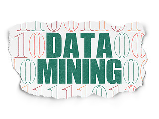 Image showing Information concept: Data Mining on Torn Paper background