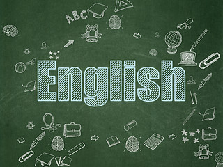 Image showing Education concept: English on School Board background